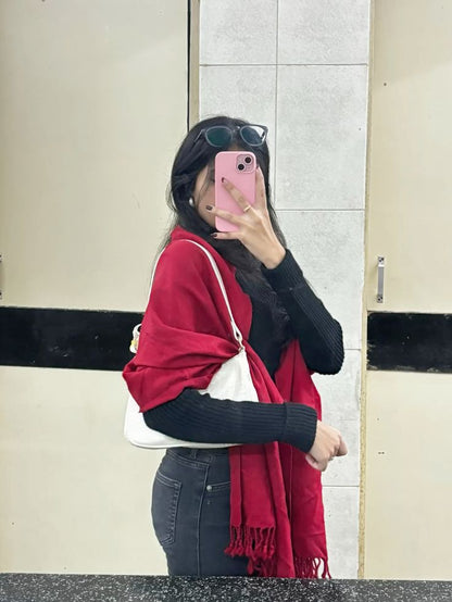 ❤️سكارف أحمر ميكاسا ❤️